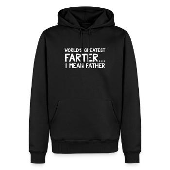Mondes Greater Farter - Sweat à capuche Premium bio Homme - noir - Devant - Nico (187cm)