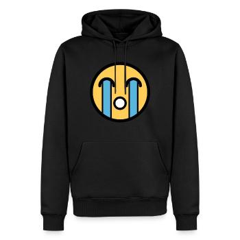 Gesicht Gesicht Weinen ein großer Fluss Augen - Männer Premium Bio Hoodie - Schwarz - Vorne - Nico (187cm)