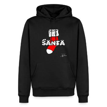 Christmas Christmas Christmas Christmas time - Men’s Premium Organic Hoodie - black - Front - Nico (187cm)