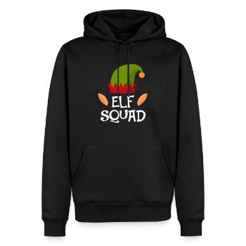 onze squad Noël advent onze elfe fee cadeau - Sweat à capuche Premium bio Homme - noir - Devant - Nico (187cm)
