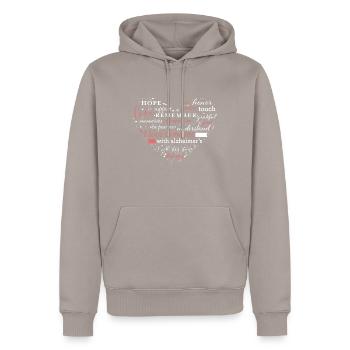 Alzheimer pour la fille d'une démence - Sweat à capuche Premium bio Homme - taupe - Devant - Nico (187cm)