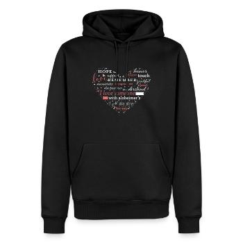 Alzheimer pour la fille d'une démence - Sweat à capuche Premium bio Homme - noir - Devant - Nico (187cm)