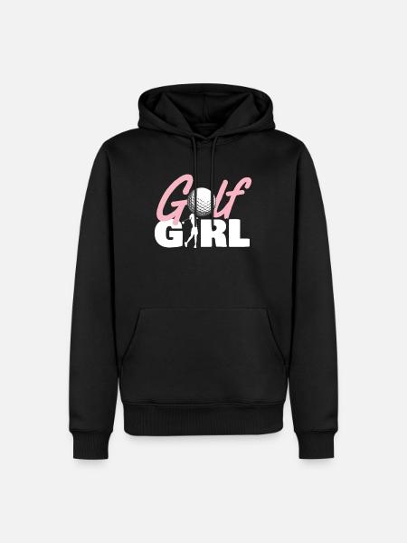 Golf Girl - Golf - Männer Premium Bio Hoodie - Schwarz