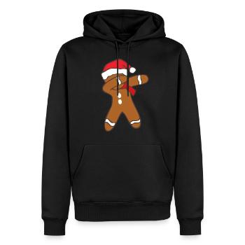 Funny dab gingerbread man christmas gift idea - Men’s Premium Organic Hoodie - black - Front - Nico (187cm)