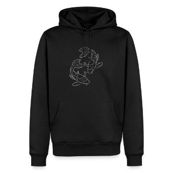 Koi Karpfen - Männer Premium Bio Hoodie - Schwarz - Vorne - Nico (187cm)