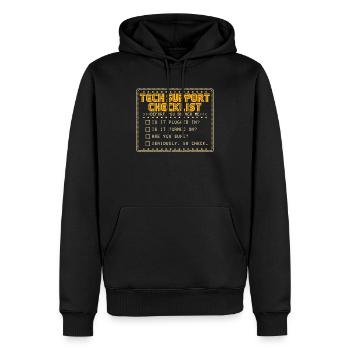 T-shirt pour geeks d’ordinateur - Sweat à capuche Premium bio Homme - noir - Devant - Nico (187cm)