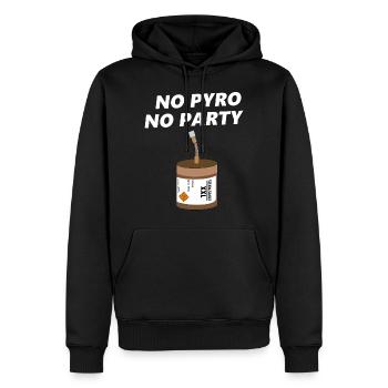 No pyro no party Feuerwerk - Männer Premium Bio Hoodie - Schwarz - Vorne - Nico (187cm)