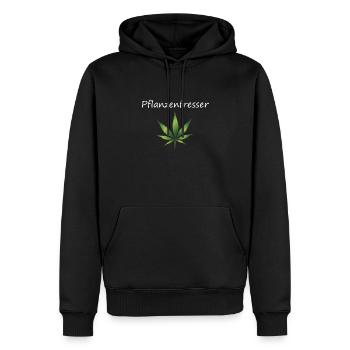 Pflanzenfresser - Geschenk Idee Cannabis / Hanf - Männer Premium Bio Hoodie - Schwarz - Vorne - Nico (187cm)
