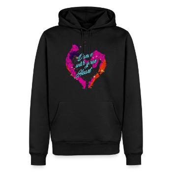 Dance With Your Heart | Danse couple Danse Cadeau - Sweat à capuche Premium bio Homme - noir - Devant - Nico (187cm)