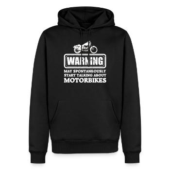 Biker Motorcyclist Motorcycle - Men’s Premium Organic Hoodie - black - Front - Nico (187cm)