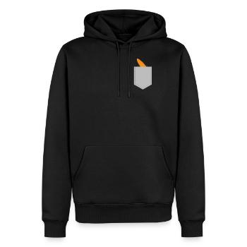 Corn Pocket Funny Corn Corn Cob Design - Men’s Premium Organic Hoodie - black - Front - Nico (187cm)
