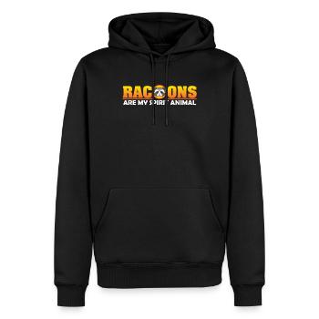 Raton laveur animal raton laveur - Sweat à capuche Premium bio Homme - noir - Devant - Nico (187cm)