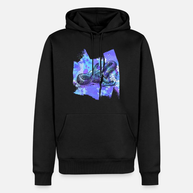 serpent serpent serpent python t-shirt - Sweat à capuche Premium bio Homme - noir