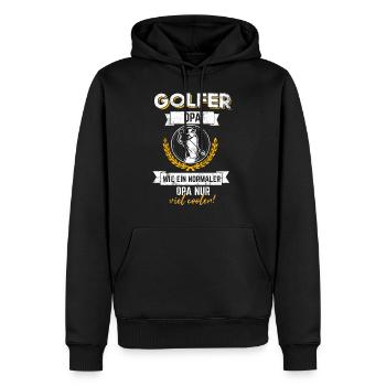 golfen golfer opa geschenk - Männer Premium Bio Hoodie - Schwarz - Vorne - Nico (187cm)
