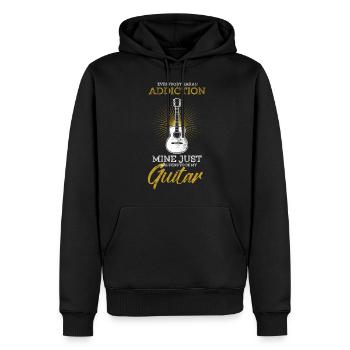 gitarre - Männer Premium Bio Hoodie - Schwarz - Vorne - Nico (187cm)