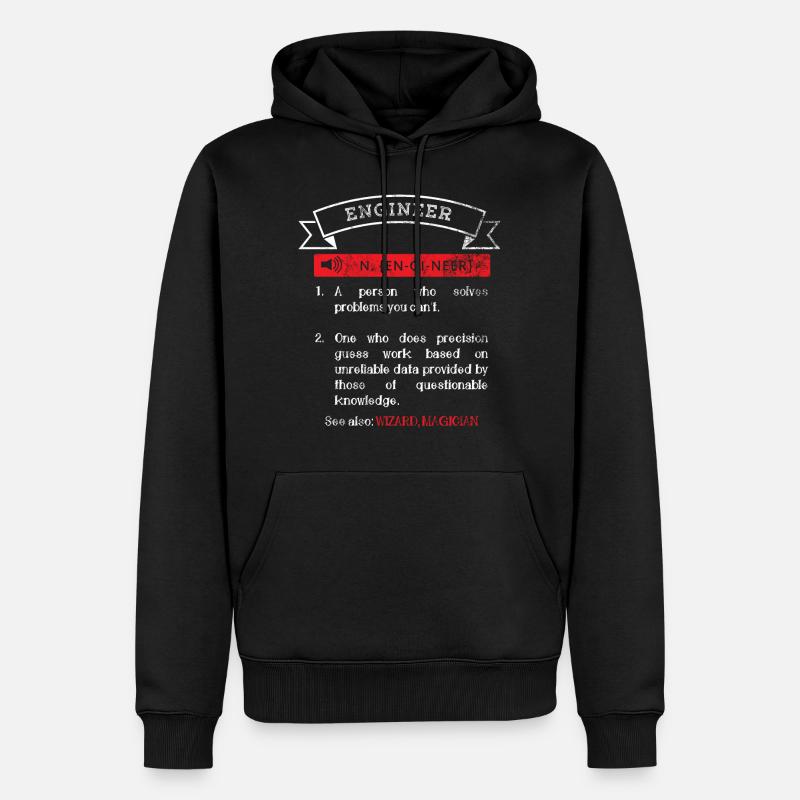 ingénieur - Sweat à capuche Premium bio Homme - noir
