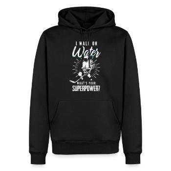 ice Hockey - Men’s Premium Organic Hoodie - black - Front - Nico (187cm)