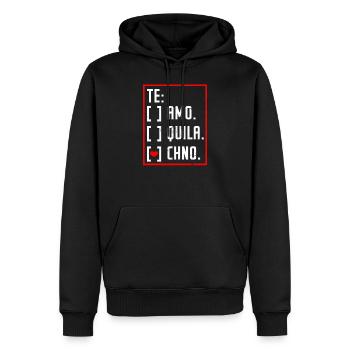 Edm Rave Te Amo Techno Gift - Men’s Premium Organic Hoodie - black - Front - Nico (187cm)