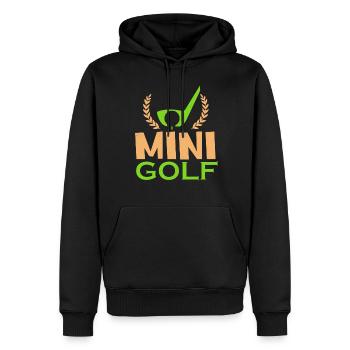 minigolf - Männer Premium Bio Hoodie - Schwarz - Vorne - Nico (187cm)
