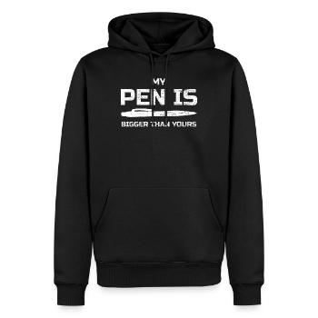 Pen Penis - Männer Premium Bio Hoodie - Schwarz - Vorne - Nico (187cm)