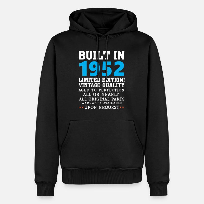 Built in 1952 - Männer Premium Bio Hoodie - Schwarz