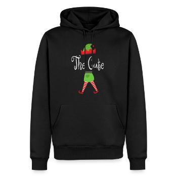 Elf Leprechaun Christmas Gift Group Costume Elf - Men’s Premium Organic Hoodie - black - Front - Nico (187cm)