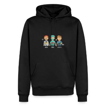 Anesthésiste Docteur Anesthésie Anesthésiologie - Sweat à capuche Premium bio Homme - noir - Devant - Nico (187cm)