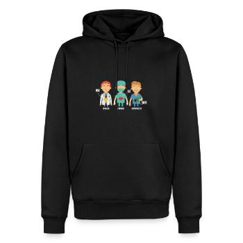 Anesthésiste anesthésiste - Sweat à capuche Premium bio Homme - noir - Devant - Nico (187cm)