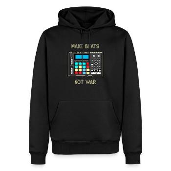 Drum Machine Dope Beat Rap Beatmaker Geschenk DAW - Männer Premium Bio Hoodie - Schwarz - Vorne - Nico (187cm)
