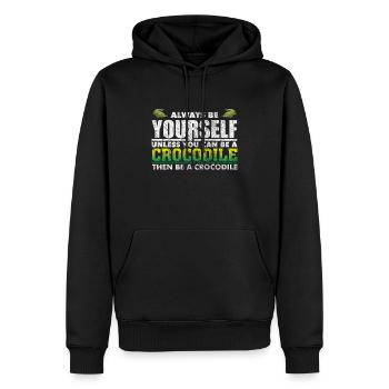 Alligator - Männer Premium Bio Hoodie - Schwarz - Vorne - Nico (187cm)