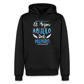 El Mejor Abuelo Del Mundo Grandpa Fathers Day - Men’s Premium Organic Hoodie - black - Front - Nico (187cm)