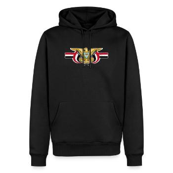 Jemen Wappen Adler - Männer Premium Bio Hoodie - Schwarz - Vorne - Nico (187cm)