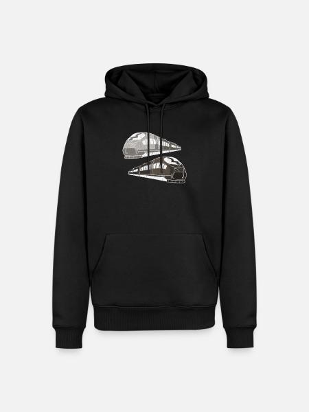 Zuege Bahn - Männer Premium Bio Hoodie - Schwarz