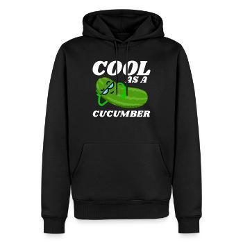 Gurke Vegan Sour schwangeres Geschenk - Männer Premium Bio Hoodie - Schwarz - Vorne - Nico (187cm)