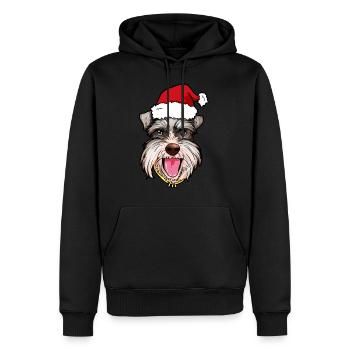 Zwergschnauzer Weihnachten Hund Zwerg Schnauzer - Männer Premium Bio Hoodie - Schwarz - Vorne - Nico (187cm)