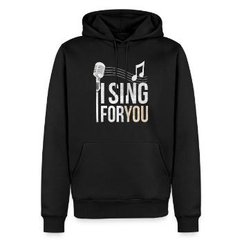 Sänger - Männer Premium Bio Hoodie - Schwarz - Vorne - Nico (187cm)