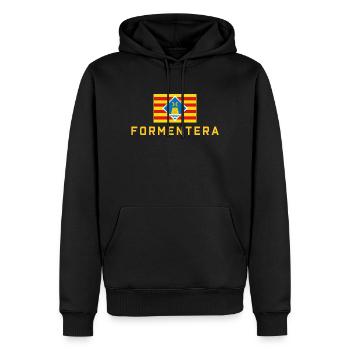 FORMENTERA DRAPEAU NATIONAL - Sweat à capuche Premium bio Homme - noir - Devant - Nico (187cm)
