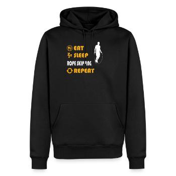 Rope Skipping - present for men and women - Männer Premium Bio Hoodie - Schwarz - Vorne - Nico (187cm)