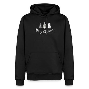 Joyeux Noël Noël Tannenbaum Avent - Sweat à capuche Premium bio Homme - noir - Devant - Nico (187cm)