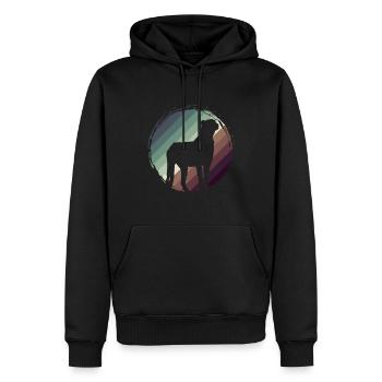 Cadeau de prédateur rétro Cheetah Africa Cat of Prey - Sweat à capuche Premium bio Homme - noir - Devant - Nico (187cm)