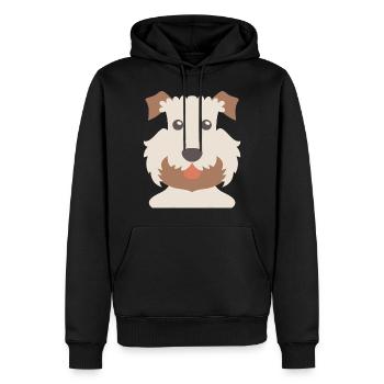 Énorme terrier wheaten - Sweat à capuche Premium bio Homme - noir - Devant - Nico (187cm)