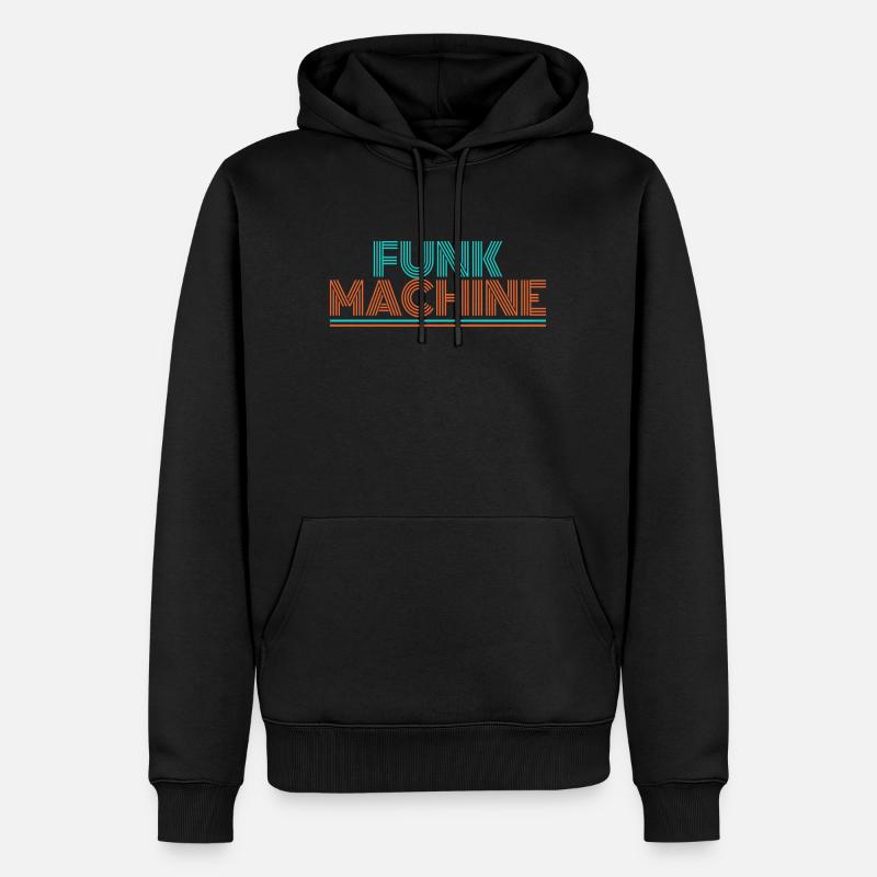 Funk Disco 70er DJ - Männer Premium Bio Hoodie - Schwarz