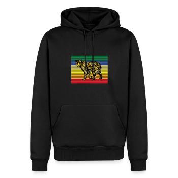 Leopard - Männer Premium Bio Hoodie - Schwarz - Vorne - Nico (187cm)
