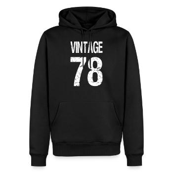1978 - Männer Premium Bio Hoodie - Schwarz - Vorne - Nico (187cm)