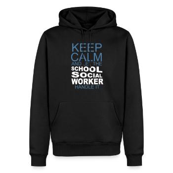 Lassen Sie den Schulsozialarbeiter - Männer Premium Bio Hoodie - Schwarz - Vorne - Nico (187cm)