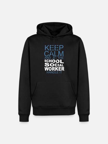 Lassen Sie den Schulsozialarbeiter - Männer Premium Bio Hoodie - Schwarz