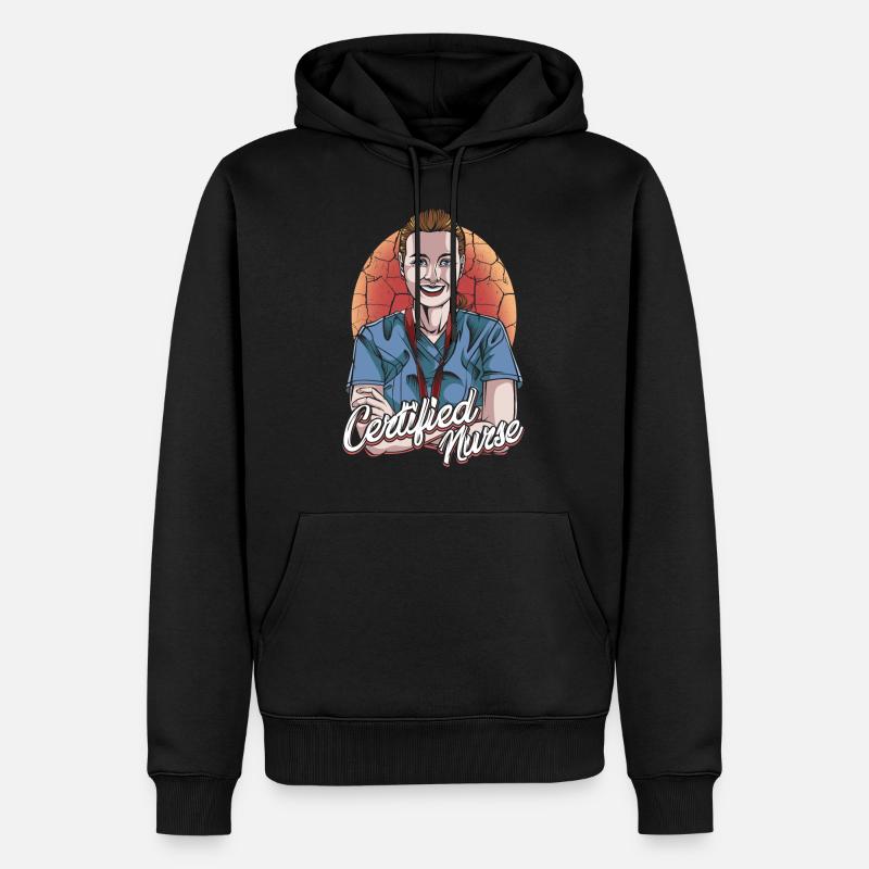 Krankenschwester - Männer Premium Bio Hoodie - Schwarz