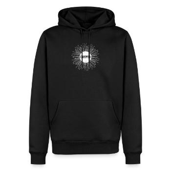 T-shirt Crypto - Sweat à capuche Premium bio Homme - noir - Devant - Nico (187cm)
