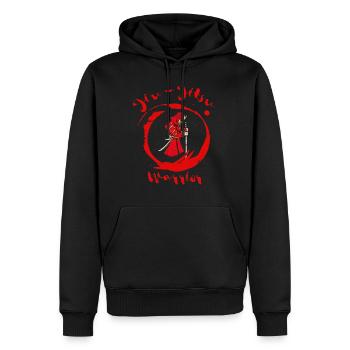 BJJ Brazilian JiuJitsu Fighter Black Belt MMA - Men’s Premium Organic Hoodie - black - Front - Nico (187cm)