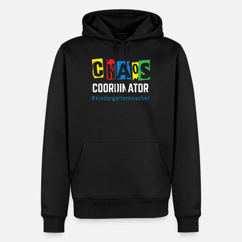 Chaos-Koordinator - Männer Premium Bio Hoodie - Schwarz